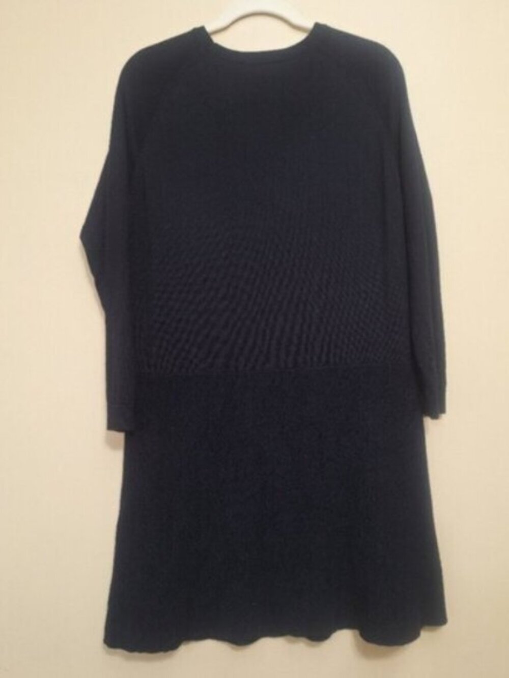 COSS Merino Wool Black Knit Midi Sweater Dress Long Sleeve  Sz Medium - Picture 3 of 10